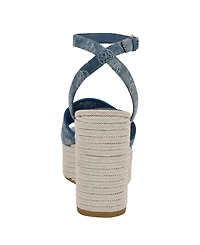Guess Women's Tanveey Quattro G Cut-Out Platform Espadrille Wedge Sandals