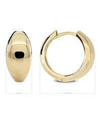 Devata Dome Hoop Earrings in 14K Gold, approx. 4.2 grams.