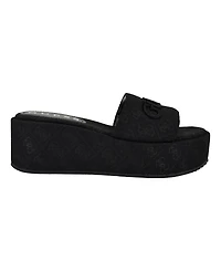 Guess Women's Bintai Platform Slide Wedge Sandals