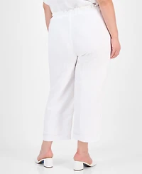 Anne Klein Plus Drawstring High-Rise Pants