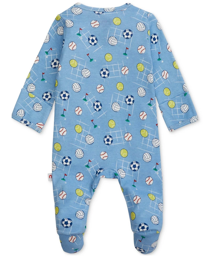 Easy = Magnetic Close Baby Cotton Magnetic Footed Coverall