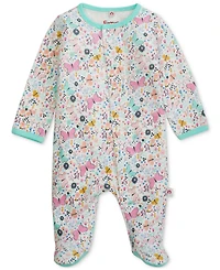 Easy = Magnetic Close Baby Cotton Footed Coverall