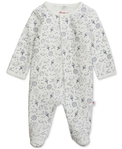 Easy = Magnetic Close Baby Cotton Magnetic Footed Coverall