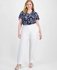 Ak Anne Klein Plus Pull-On Pants