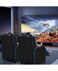 Gouun Pu Leather Massage Gaming Recliner Chair with Side Pockets