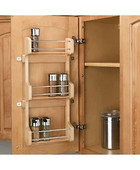 Rev-a-Shelf 15" Kitchen Cabinet Door Mounted 3-Shelf Storage Spice Rack, 4SR-15