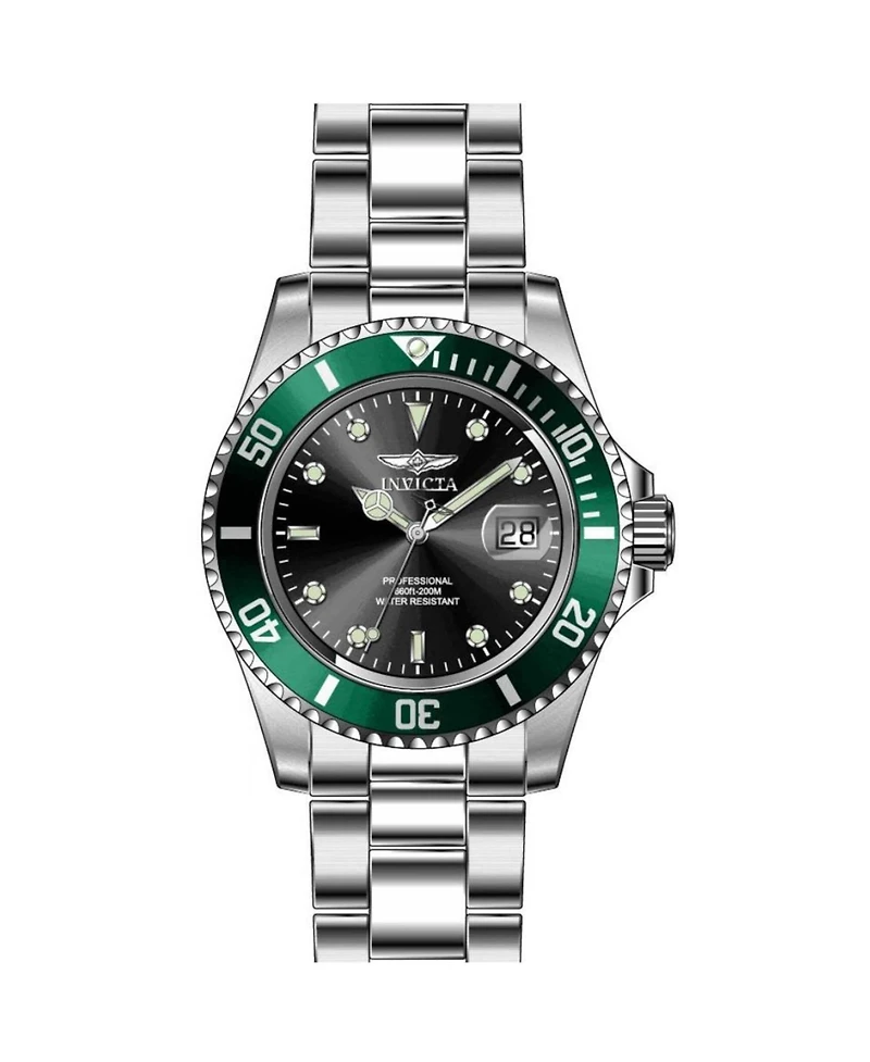 Invicta Men's 47353 Pro Diver Quartz 3 Hand Black Dial Watch