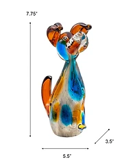 Dale Tiffany 7.75" Maximo Dog Art Glass Figurine