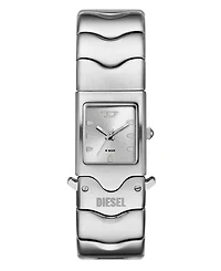 Diesel Men's Closer Quartz Three-Hand Silver Stainless Steel Watch, 22mm