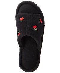Isotoner Signature Women's Embroidered Fruit Slide Slippers