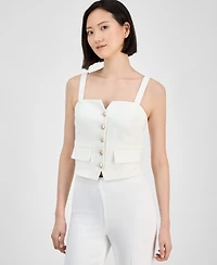 Anne Klein Women's Sleeveless Button-Front Top