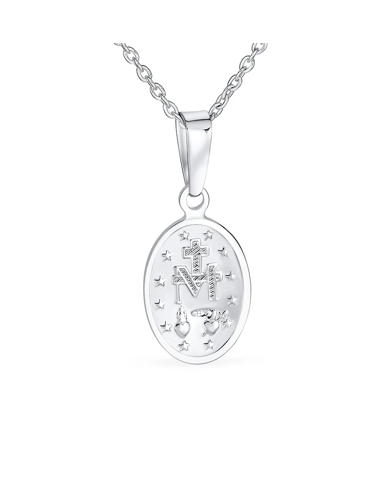 Bling Jewelry Traditional Christian Our Lady Of Guadalupe Pendant Necklace Sterling Silver Medallion
