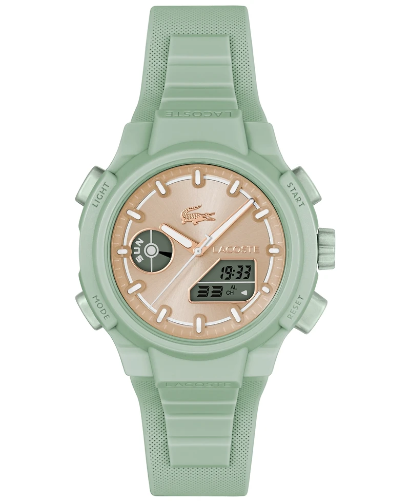 Lacoste Women's LC33 Green Silicone Strap Watch, 40mm
