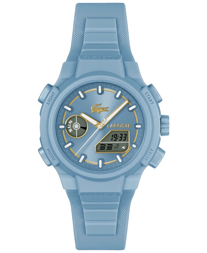 Lacoste Women's LC33 Light Blue Silicone Strap Watch, 40mm