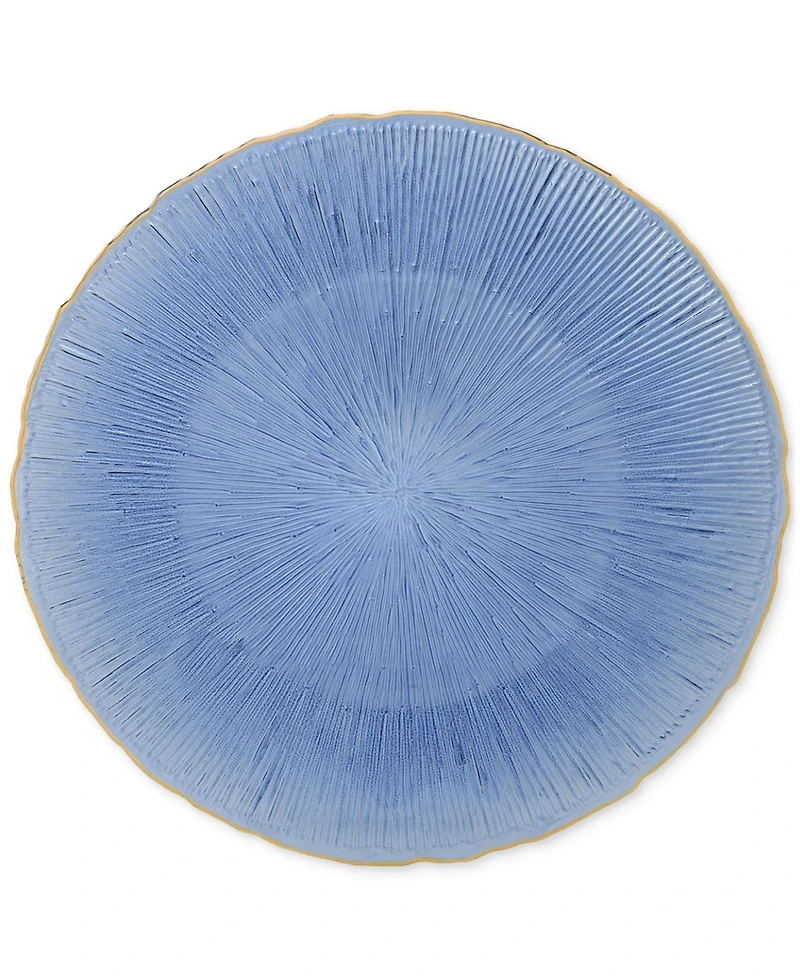 American Atelier Centro Blue Glass Charger Plates, Set of 4