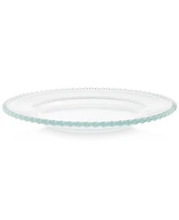 American Atelier Beaded Clear Glass Charger Plates, Set of 4