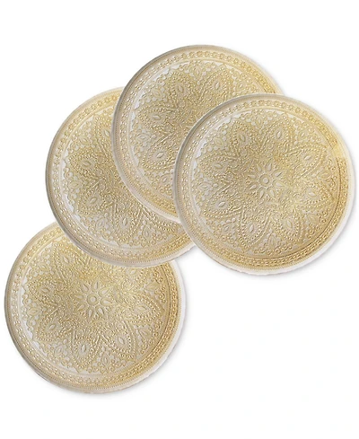 American Atelier Divine Gold Glass Charger Plates, Set of 4