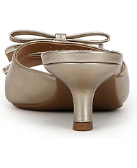 Sam and Libby Women's Odina Bow Kitten Heel Dress Sandals