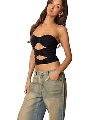 Edikted Women's Ariella Cut Out Strapless Top
