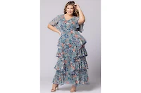 Kiyonna Plus Tour de Flounce Evening Gown