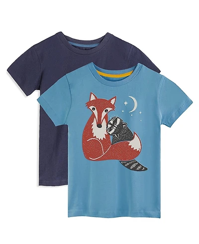 Mightly Toddler Girls Fair Trade Organic Cotton Graphic Short Sleeve T-Shirt 2-pack