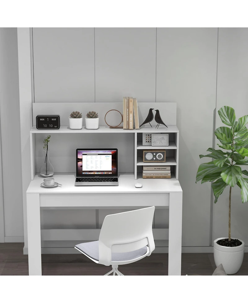 Gouun 48 Inch Writing Computer Desk with Anti-Tipping Kits and Cable Management Hole