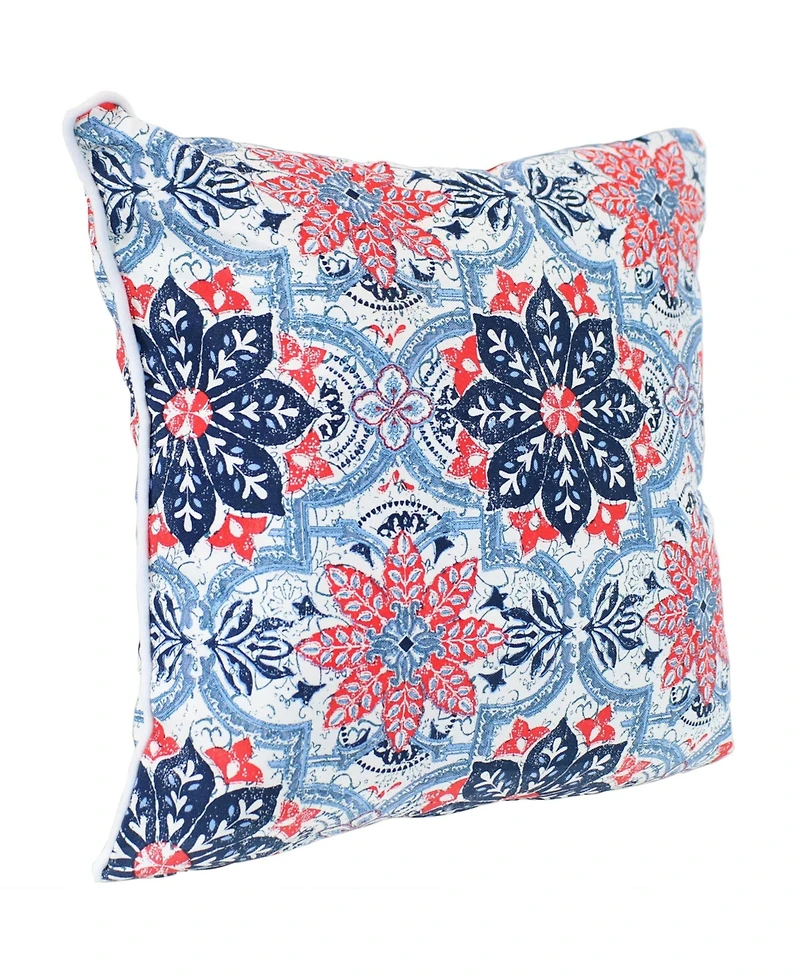 Indoor/Outdoor Square Accent Decorative Throw Pillows for Patio or Living Room Furniture - 16" 2pc