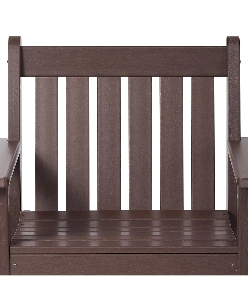 WestinTrends 5-Piece Hdpe Outdoor Patio Chair and Square Table Dining Set