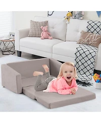 Gouun 2-in-1 Children's Convertible Sofa to Lounger-l