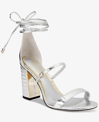 Things Ii Come Women's Kaysee Luxurious Block-Heel Strappy Dress Sandals