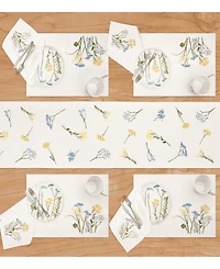 Lenox Wildflowers All-Over Embroidered Runner, 14" x 90"