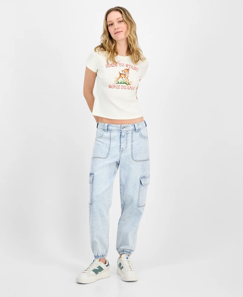 Celebrity Pink Juniors' High Rise Cargo Jogger Jeans