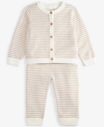 First Impressions Baby Striped Cotton Cardigan Pants Exclusively At Macys