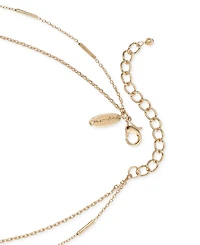 Style & Co Gold-Tone Disc & Stone Beaded Layered Pendant Necklace, 20" + 3" extender, Exclusively at Macy's