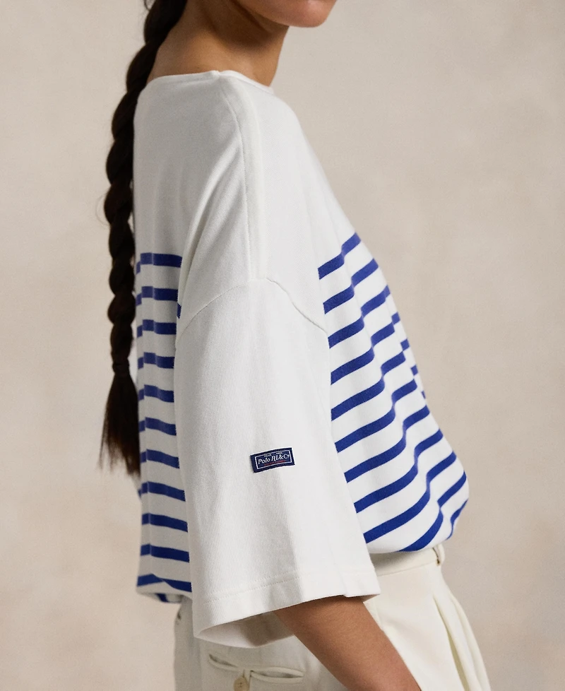 Polo Ralph Lauren Women's Striped Boatneck Mariner Tee