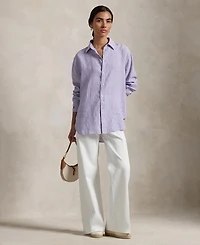 Polo Ralph Lauren Women's Classic-Fit Striped 100% Linen Shirt