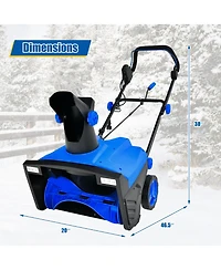 Mecale 20 Inch 120V 15Amp Electric Snow Thrower with 180° Rotatable Chute