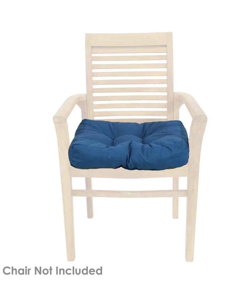 Indoor/Outdoor Square Tufted Patio Chair Seat and Back Cushions - 20" - 2pk