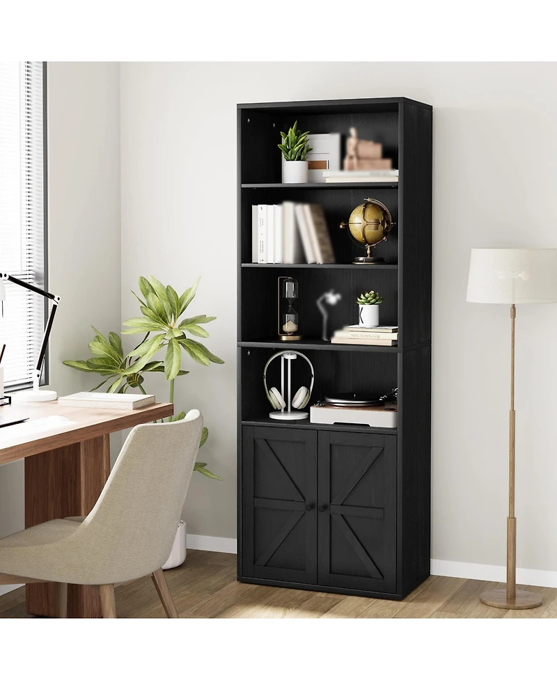 gaomon Tall Bookcase with Doors
