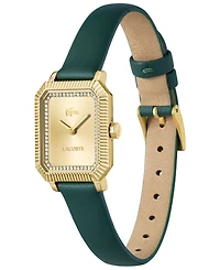 Lacoste Women's Parisienne Green Leather Strap Watch, 28.3 x 20.7mm
