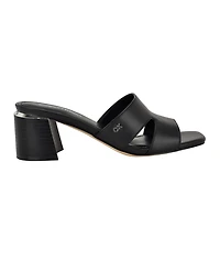Calvin Klein Women's Valery Logo Block Heel Slide Sandals