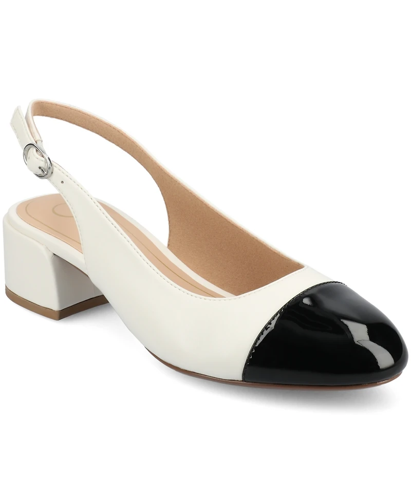 Journee Collection Women's Sammie Block Heel Slingback Pumps