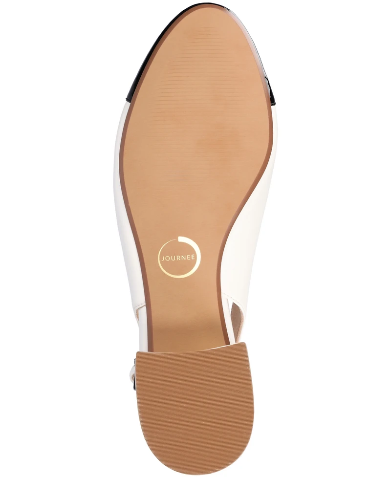 Journee Collection Women's Sammie Block Heel Slingback Pumps