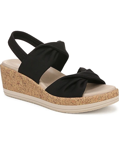 LifeStride Women's Riley Washable Slingback Wedge Sandals