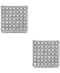 Diamond Pave Square Stud Earrings (1/2 ct. t.w.) in 14k White Gold