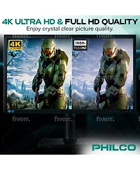 Philco Hdtv 4K Antenna with Amplifier, Indoor/Outdoor, Supports Uhf/Vhf, Free Digital Local Channels