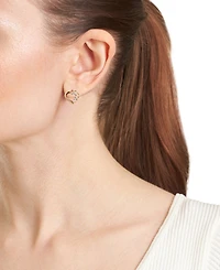 Macy's Cubic Zirconia (1/4 ct. t.w.) Bow Post Earrings Sterling Silver (Also Available 14k Gold over Silver)