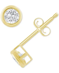 Macy's Gemstone Round Stud Earrings 10k Yellow Gold or White