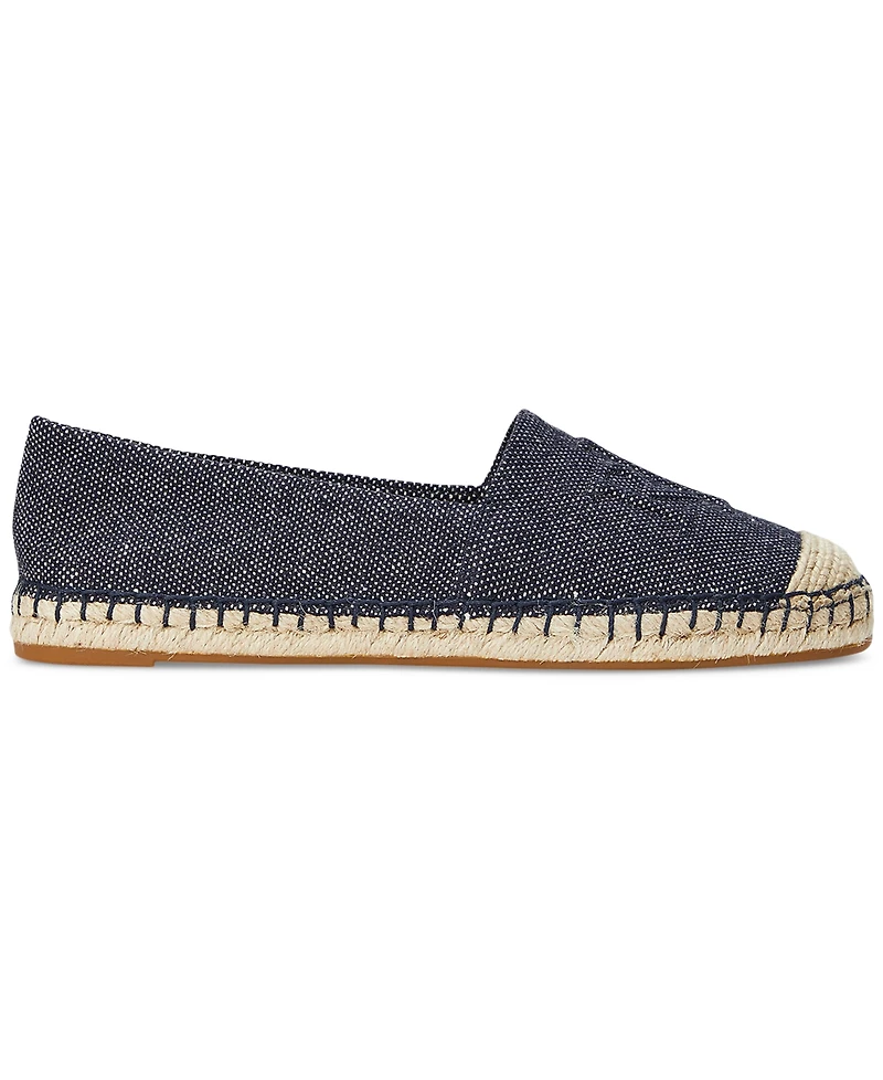 Lauren Ralph Women's Cameron Logo Slip-On Espadrille Flats