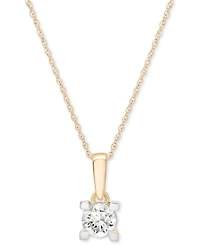 Macy's Diamond Pendant 18" Necklace (1/2 ct. t.w.) in 14k Yellow Gold